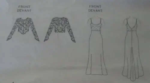 VOGUE 2065 BADGLEY MISCHKA - SEMI FITTED LINED DRESS SIZE6-8-10 SEE LISTING
