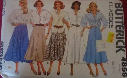 BUTTERICK 4859 SET OF SKIRTS SIZE 12-14-16 COMPLETE