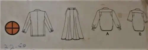 BUTTERICK 4691JACKET-SKIRT-SHIRT SIZE 14-16-18 COMPLETE