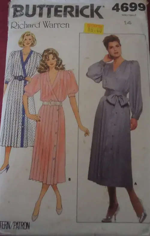 BUTTERICK PATTERN 4699 PULLOVER DRESS SIZE 14 SEE LISTING