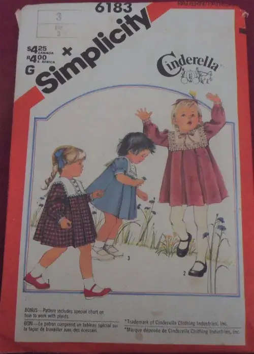 SIMPLICITY 6183 TODDLERS DRESS SIZE 3 YEARS COMPLETE
