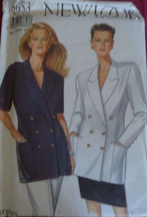 NEW LOOK PATTERNS 6653-6 SIZES IN ONE JACKET SIZES 8 - 18 - COMPLETE