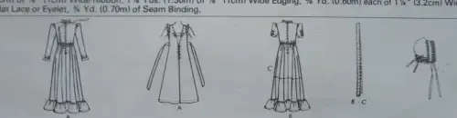 McCALL`S PATTERNS 7113 LAURA ASHLEY GIRLS DRESS, APRON, & BONNET SIZE 6 YEARS COMPLETE