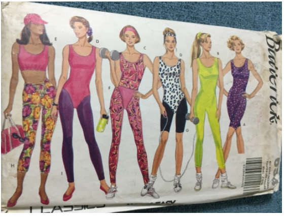 PATTERN BUTTERICK 6541 - GYMWEAR (UNITARD,LEOTARD,TOP,BRIEFS,LEGGINGS,HEADBAND)(ALL SIZE)