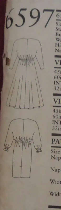 NEW LOOK PATTERNS 6597 DRESS WITH FLARED OR STRIAGHT SKIRT SIZES 8-20 COMPLETE