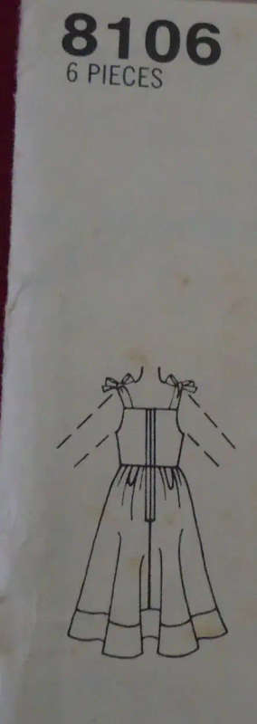 SIMPLICITY PATTERN 8106 GIRLS SUNDRESS SIZE H  7 + 8 + 10 YEARS COMPLETE
