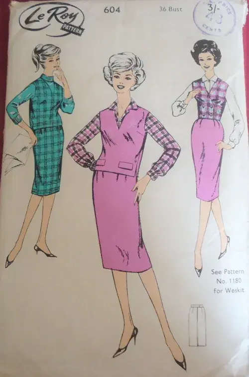 VINTAGE `LE ROY` PATTERN 604 LADIES SKIRT-JUMPER-BLOUSE SIZE 36` BUST SEE LISTING