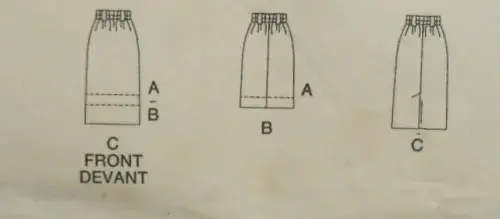 BUTTERICK 6013 SET OF STRAIGHT SKIRTS SIZE 6-8-10-12 COMPLETE