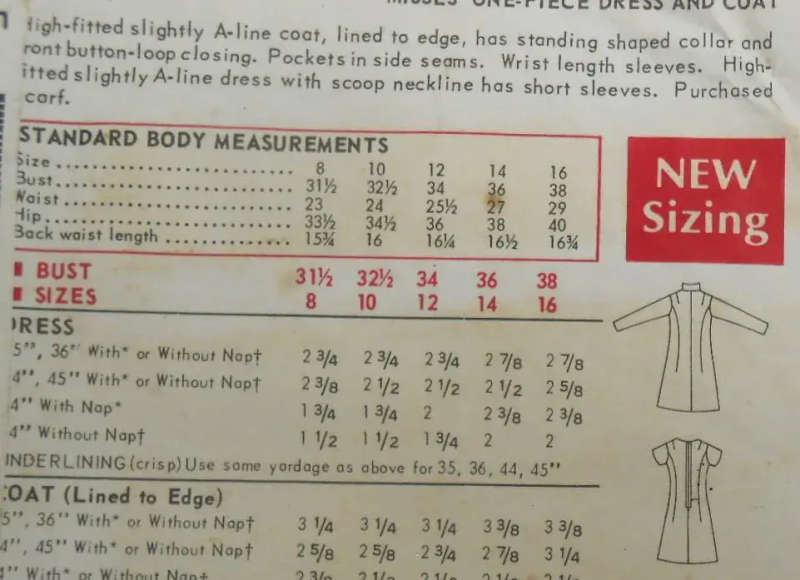 *VERY RARE FIND* VINTAGE BUTTERICK 5180ONE PIECE DRESS & COAT SIZE 16 BUST 38 SEE LISTING - ZIPLOC B