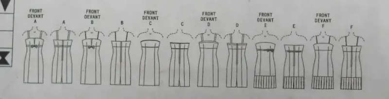 PLUS SIZE VOGUE V8069 CLOSE FITTING DRESS WITH VARIATIONS-SIZE 18-20-22 COMPLETE-CUT TO 22