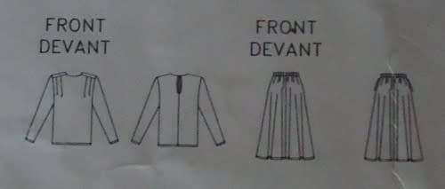 BUTTERICK PATTERN 4261 SKIRT & TOP SIZE A 8 + 10 + 12 COMPLETE