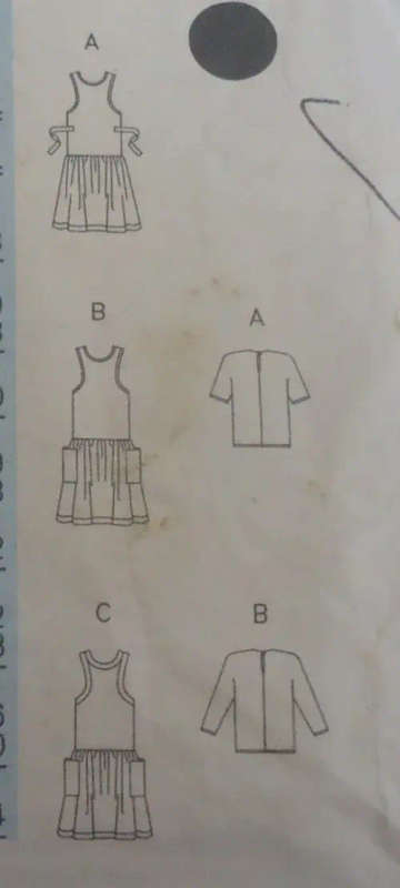 BUTTERICK 3518 MATERNITY PINAFORE & TOP SIZE 6-8-10-12 COMPLETE