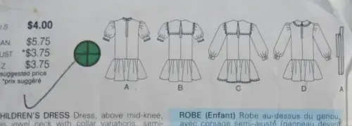 BUTTERICK 3357 GIRLS DRESSES SIZE 5-6-6X YEARS COMPLETE