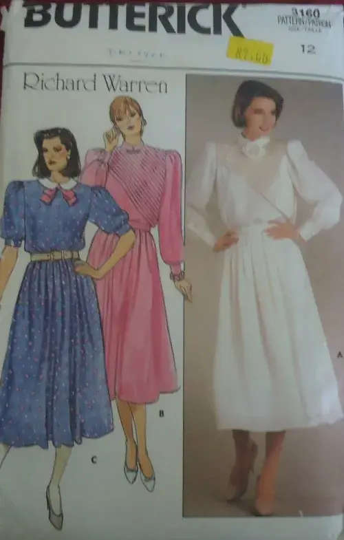 BUTTERICK 3160 PLEATED TOP & SKIRT SIZE 12 COMPLETE-UNCUT-F/FOLDED