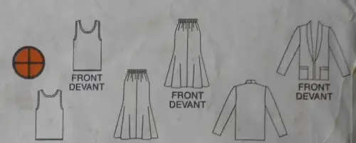 BUTTERICK 3823 JACKET-SKIRT-TOP SIZE 8-10-12 COMPLETE