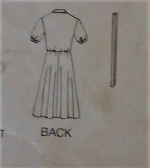 BUTTERICK PATTERN 3885 DRESS WITH COLLAR SIZE B 14 + 16 + 18 COMPLETE