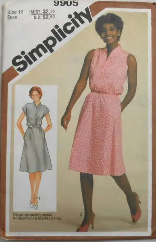 SIMPLICITY 9905 PULLOVER DRESS SIZE 12 COMPLETE - Sewing Pattern