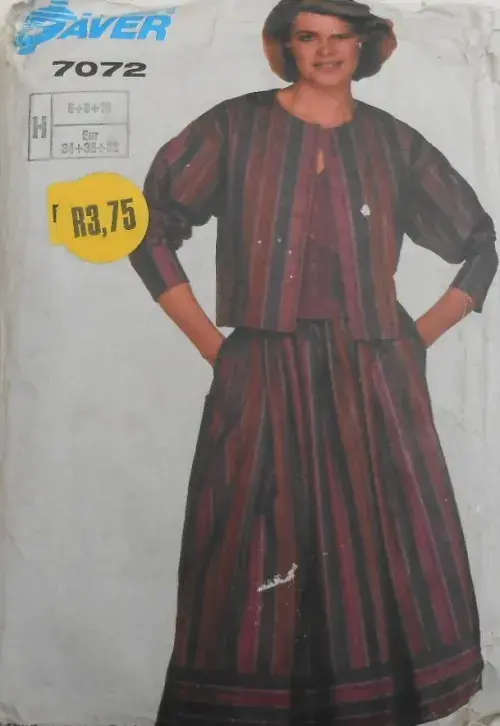 SIMPLICITY 7072 SKIRT-UNLINED JACKET-LINED WAISTCOAT SIZE 6-8-10 COMPLETE-NO SEWING INSTRUCTIONS
