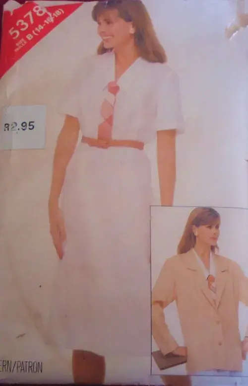 BUTTERICK 5378 DRESS & JACKET SIZE B14-16-18 COMPLETE - sewing pattern