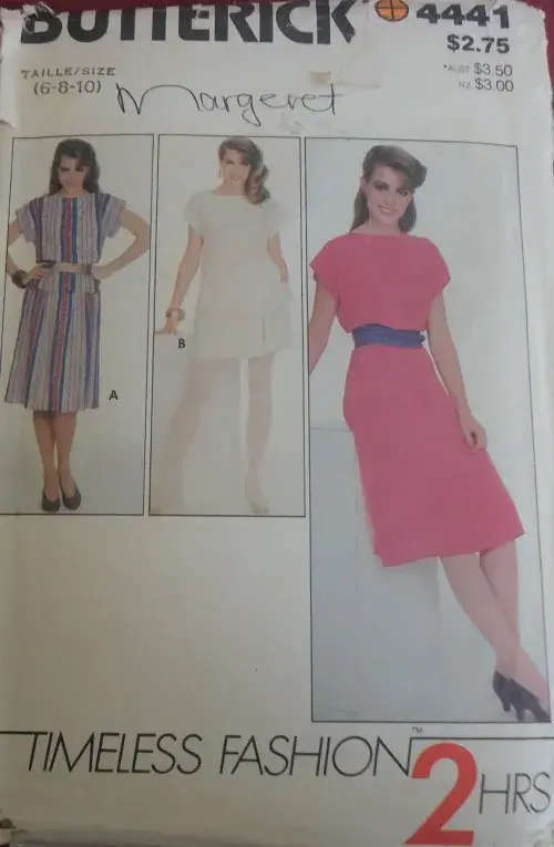 BUTTERICK 4441 DRESS-TOP-SKIRT SIZE 6-8-10 COMPLETE BUTTERICK 4441 DRESS-TOP-SKIRT  - sewing pattern
