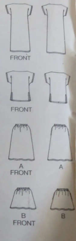 BUTTERICK 4441 DRESS-TOP-SKIRT SIZE 6-8-10 COMPLETE BUTTERICK 4441 DRESS-TOP-SKIRT  - sewing pattern