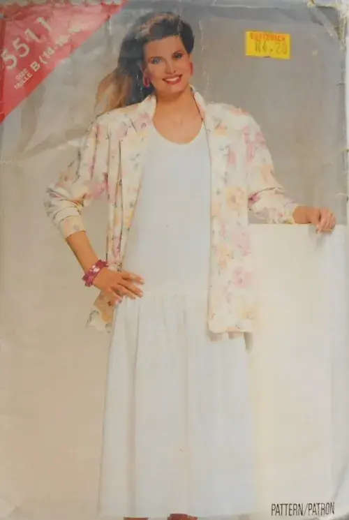 BUTTERICK 5511 DRESS & JACKET SIZE B 14-16-18 COMPLETE-PART CUT SEWING PATTERN