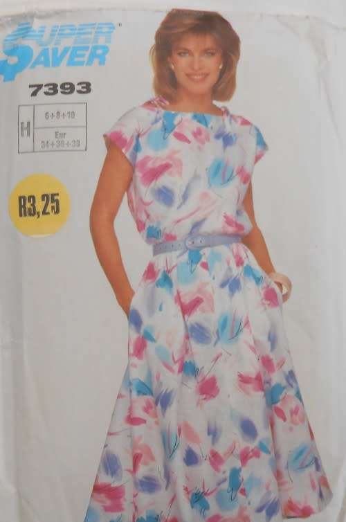SIMPLICITY 7393 TOP STITCHED DRESS SIZE 6-8-10 COMPLETE SIMPLICITY 7393 TOP STITCHED  SEWING PATTERN