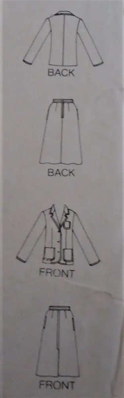 BUTTERICK 6401 JACKET & SKIRT SIZE 14 COMPLETE -UNCUT-F/FOLDED-ZIPLOC BAG SEWING PATTERN