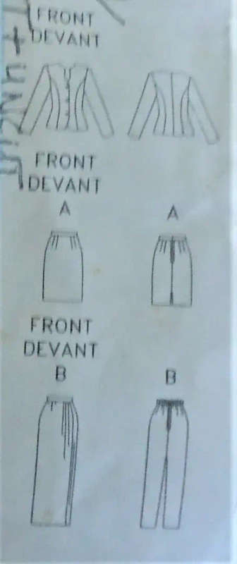 BUTTERICK 4444 JACKET WITH SHAPED NECKLINE-SKIRT SIZE 12-14-16 -COMPLETE SEWING PATTERN