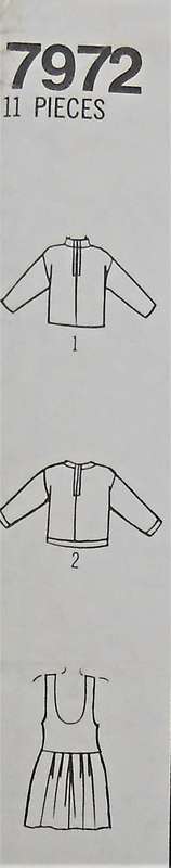 SIMPLICITY 7972 GIRLS TOP & PINAFORE SIZE A 3-6 YEARS COMPLETE SEWING PATTERN