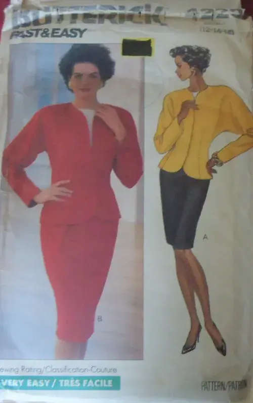 BUTTERICK PATTERN 4220 STUNNING JACKET & SKIRT SIZE 12 + 14 + 16 COMPLETE SEWING PATTERN