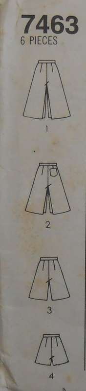 SIMPLICITY 7463 SET OF CULOTTES IN 4 LENGTHS SIZE 10 COMPLETE-PART CUT SEWING PATTERN