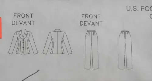 BUTTERICK PATTERN 4619 PANTS SUIT SIZES A 6 + 8 + 10 COMPLETE SEWING PATTERN