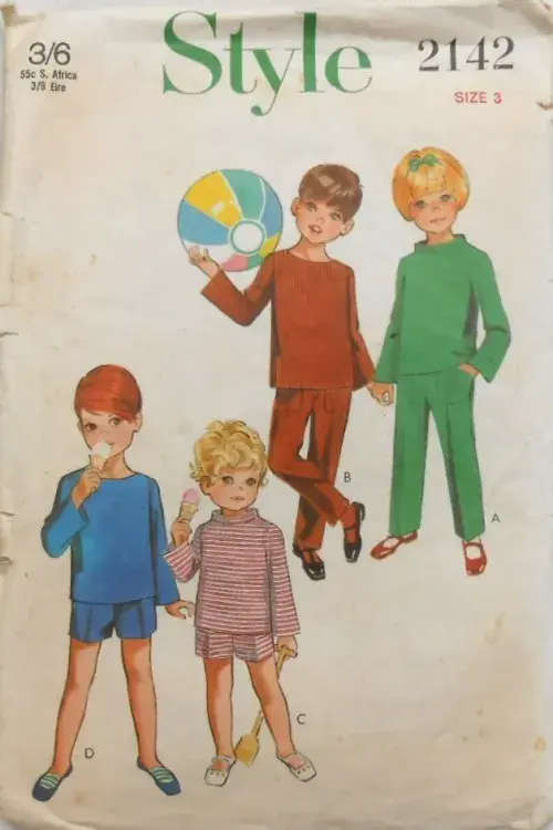 VINTAGE STYLE 2142 GIRLS PANTS & OVERBLOUSE SIZE 3 YEARS SEE LISTING SEWING PATTERN