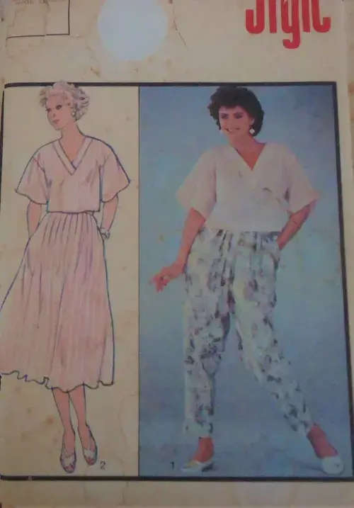 STYLE PATTERNS 4574 TOP-SKIRT-PANTS SIZE 6 COMPLETE-UNCUT-F/FOLDED -ZIPLOC BAG SEWING PATTERN