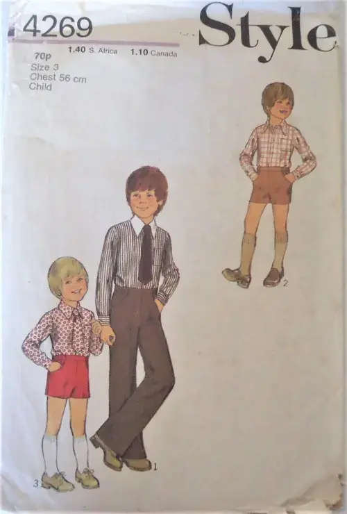 STYLE 1494 BOYS SHIRT & PANTS SIZE 10 YEARS CHEST 71 CM COMPLETE-SEE LISTING SEWING PATTERN