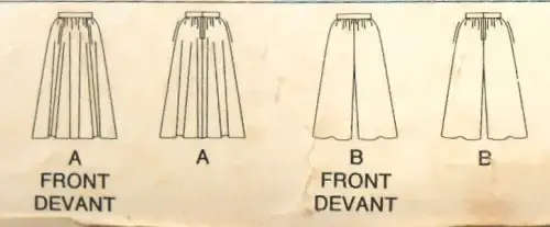 BUTTERICK 5824 SKIRT & CULOTTES SIZE 6-8-10-12-14 COMPLETE - SEWING PATTERN