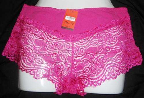 BEAUTIFUL PINK LACEY BOYLEG  - XL