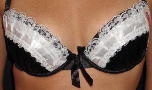 CLEARANCE SALE!!!! Sexy French maid bra with lace trimming;  40B