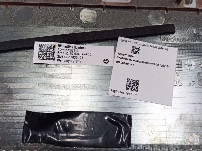 HP Pavilion 15-BC Series Silver Bottom Base Chassis Case EAG3500101A -37E.