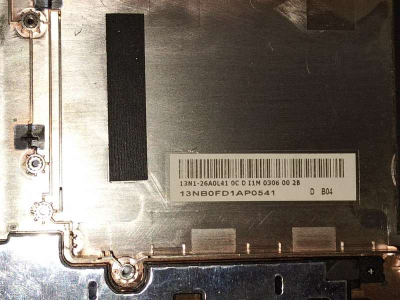 ASUS R542U Bottom Plastics Processing Coaster 13NB0FD1AP0541