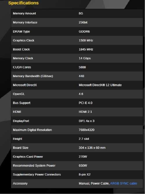 GeForce RTX 3070 GameRock OC