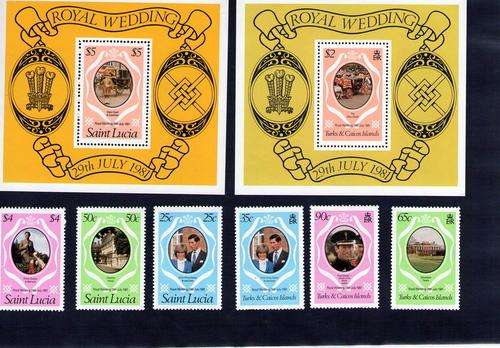 1981 - Royal Wedding - St. Lucia / Turks & Caicos Islands