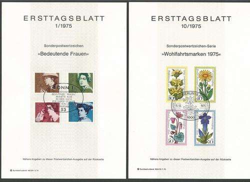 GERMANY - 38 PRISTINE FIRST-DAY SHEETS