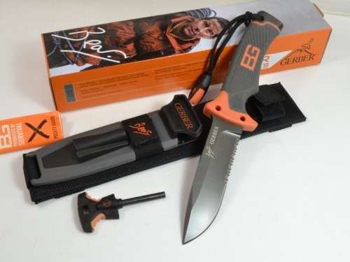 Gerber Bear Grylls Tactical Survival Ultimate Fixed Blade Knife & Fire Starter *IN STOCK* Valentine