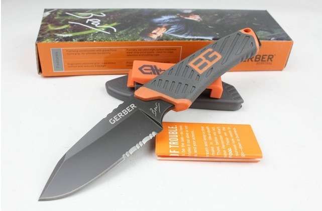 Gerber Bear Grylls Grills Fixed Blade Survival Saw Blade Knife with Clip Sheath Knives *IN STOCK*
