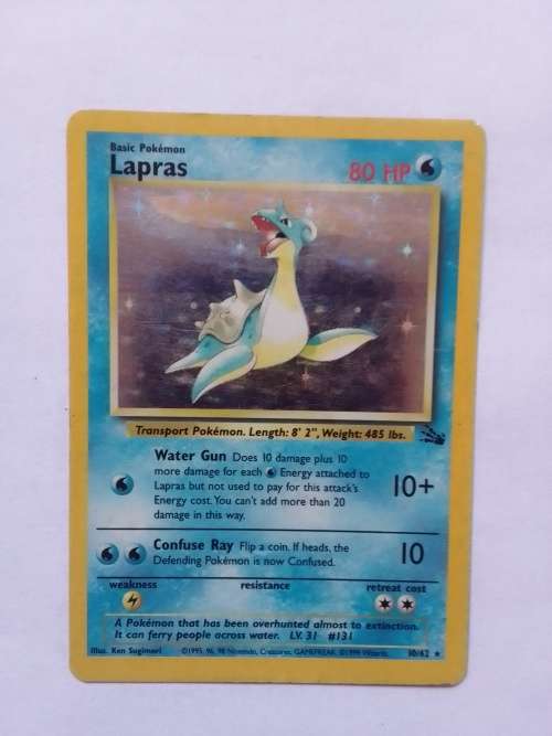 LAPRAS - FOSSIL 1999 - 10/62 RARE HOLO