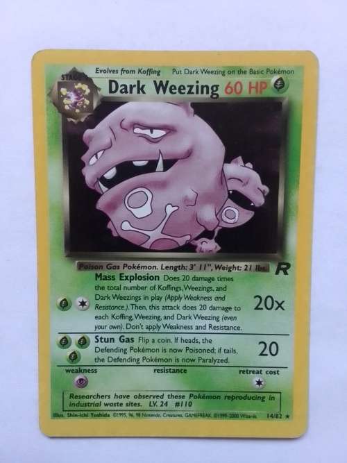 DARK WEEZING - TEAM ROCKET - 14/82 RARE HOLO