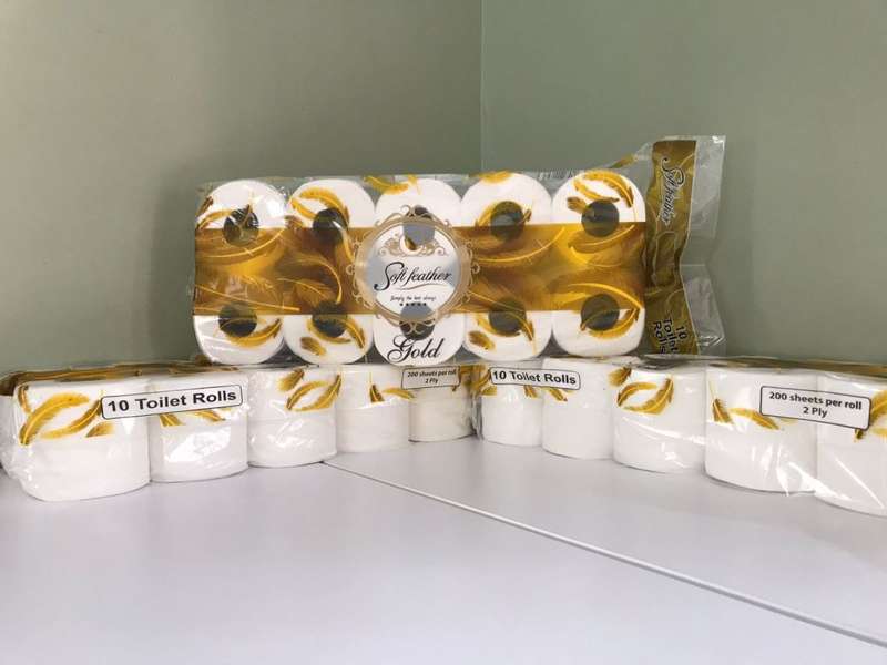 Soft Feather Gold Toilet Paper 2 Ply 10 Pack