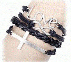 Black infinity bracelet
